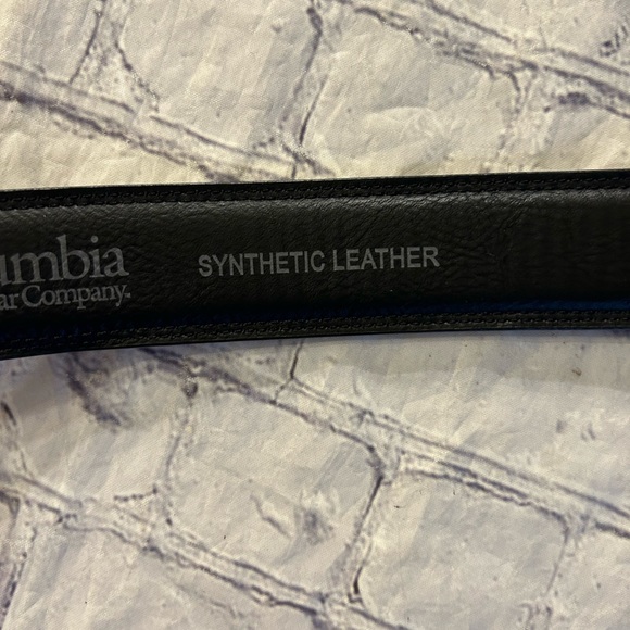 COLUMBIA SPORTSWEAR COMPANY MENS VEGAN LEATHER BLACK CHUNKY BELT SIZE XL (42-44) - Picture 5 of 10